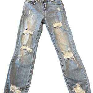 Risen Distressed Ripped Boyfriend Denim Jeans Distressed Los Angeles
